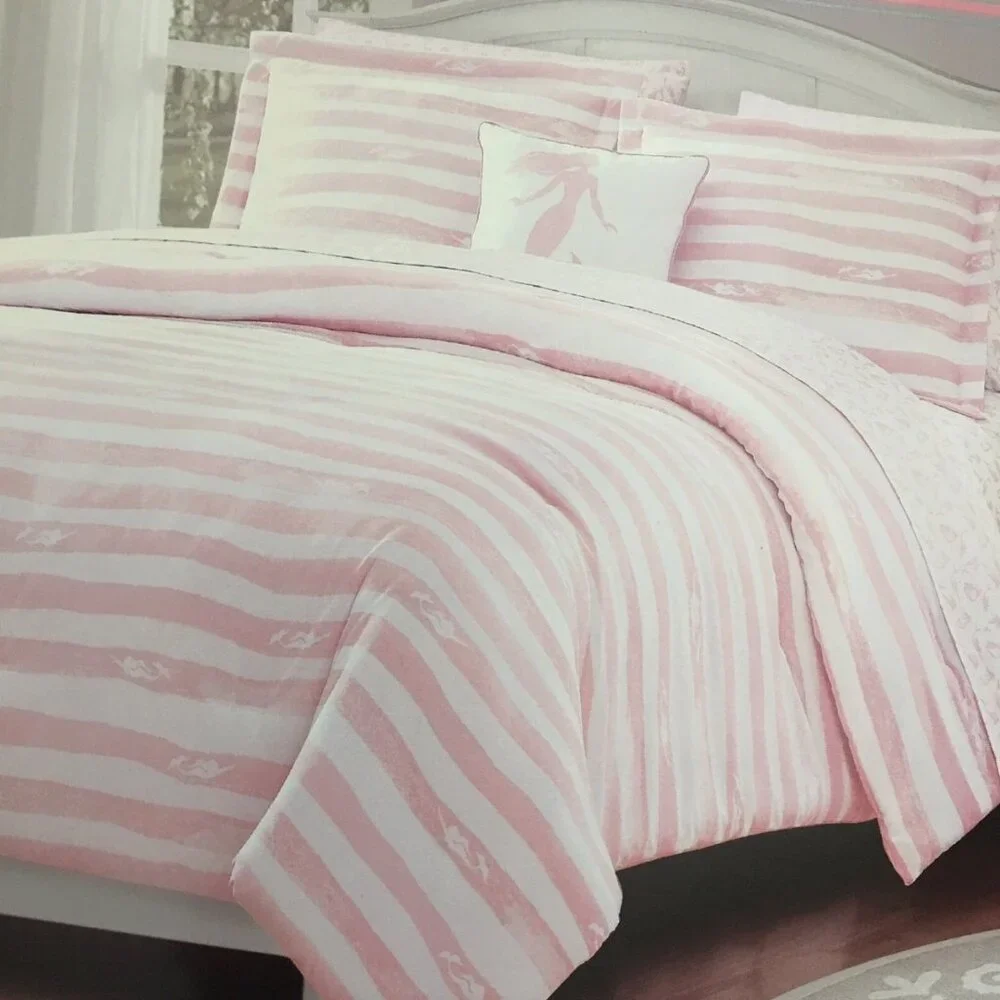 8pc Pink Mermaid Beach Full Queen Comforter Sheet Pillow Bedding Set Envogue Kid